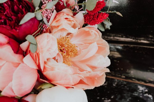 Blumenstrauß Hochzeit Pfingstrosen