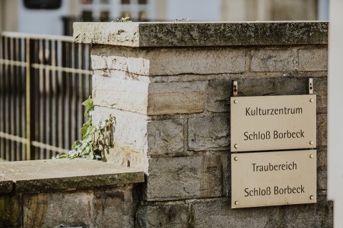 Beschilderung in Farbe Standesamt Schloss Borbeck