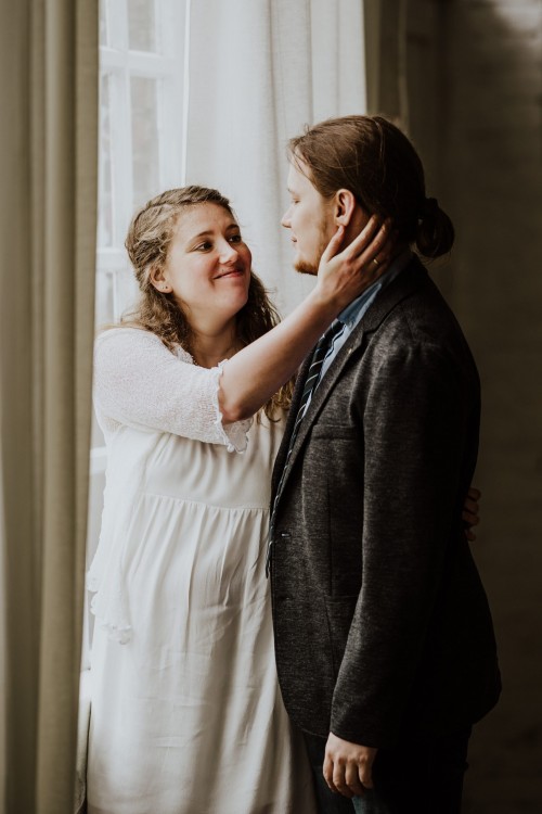 Hochzeitsfoto farbig Brautpaar Essen