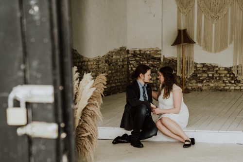 Hochzeitsfoto farbig Brautpaar Essen