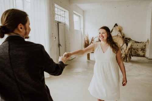 Hochzeitsfoto farbig Brautpaar Essen