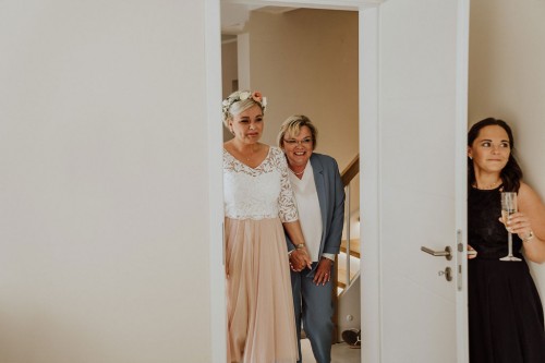 Farbfoto Gettingready Hochzeit